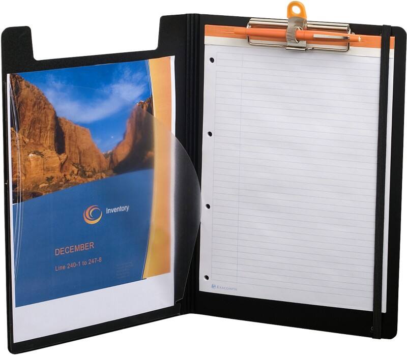 Exacompta Klemmbrettmappe DIN A4 PP (Polypropylen) Schwarz Hoch 52134E