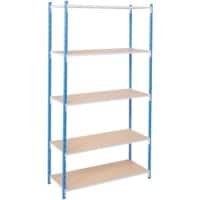 ARNO SPACE Arno - Workshop Regale 5 Fachböden Verzinkt 1.000 x 600 x 2.000 mm Blau