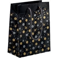 Sigel Geschenktüte Schwarz 17 x 9 x 23 cm 5 Stück