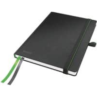 Leitz Complete A5 Fallgebunden Schwarz Hardboard Notizbuch Kariert 80 Blatt