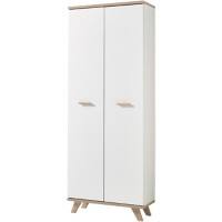 GERMANIA Schrank Oslo Sanremoeiche, Weiß 750 x 370 x 1.930 mm