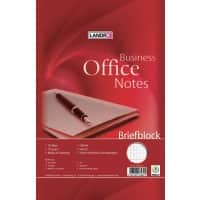 LANDRÉ Briefblock Business Rot Kariert Nicht perforiert DIN A4 20,8 x 5 x 30,2 cm 50 Blatt