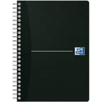 OXFORD Office Essentials Notebook DIN A5 Liniert Spiralbindung Karton Schwarz Nicht perforiert 180 Seiten 90 Blatt