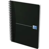 OXFORD Office Essentials A5 Spiralbindung Schwarz Pappcover Europäisches Notizbuch kariert 90 Blatt