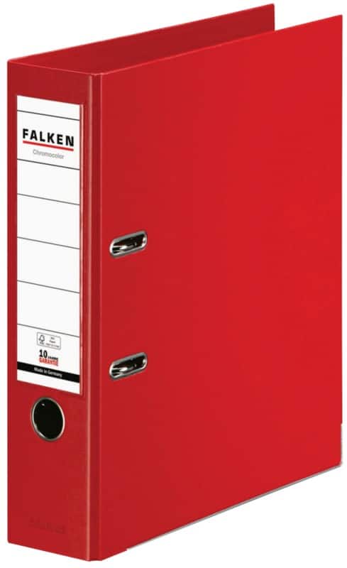 Falken Chromocolor Breit Ordner A4 80 mm Rot 2 Ringe 11285442 Kunststoff