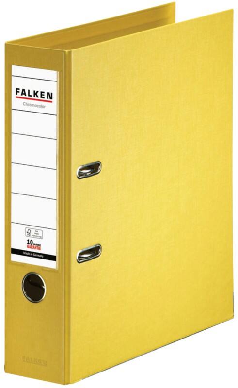 Falken Chromocolor Breit Ordner A4 80 mm Gelb 2 Ringe 11285517 Kunststoff