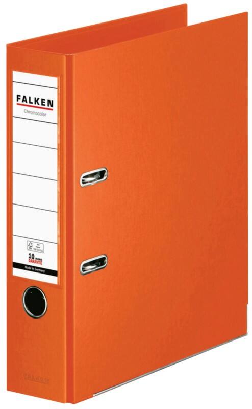 Falken Chromocolor Breit Ordner A4 80 mm Orange 2 Ringe S80 Kunststoff