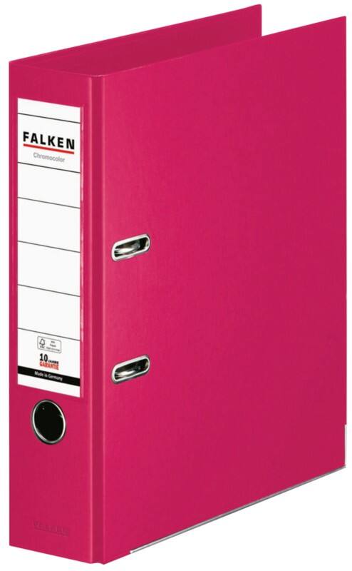 Falken Chromocolor Breit Ordner A4 80 mm Rosa 2 Ringe S80 Kunststoff