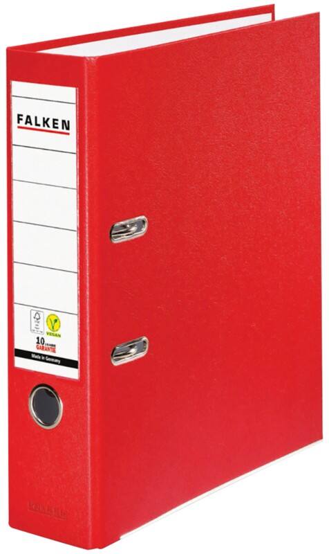 Falken PP-Color Breit Ordner A4 80 mm Rot 2 Ringe Kunststoff