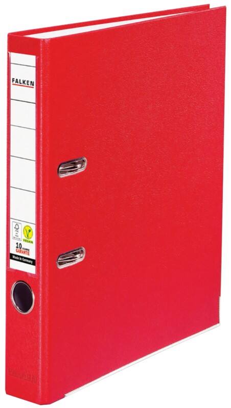 Falken PP-Color Ordner Schmal A4 50 mm Rot 2 Ringe Kunststoff
