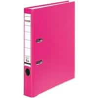 Falken PP-Color Ordner A4 50 mm Rosa 2 Ringe Pappkarton, PP (Polypropylen)