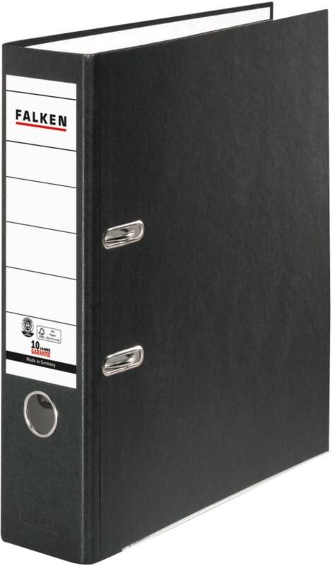 Falken Breit Ordner A4 80 mm Schwarz 2 Ringe 11285558 Kunststoff