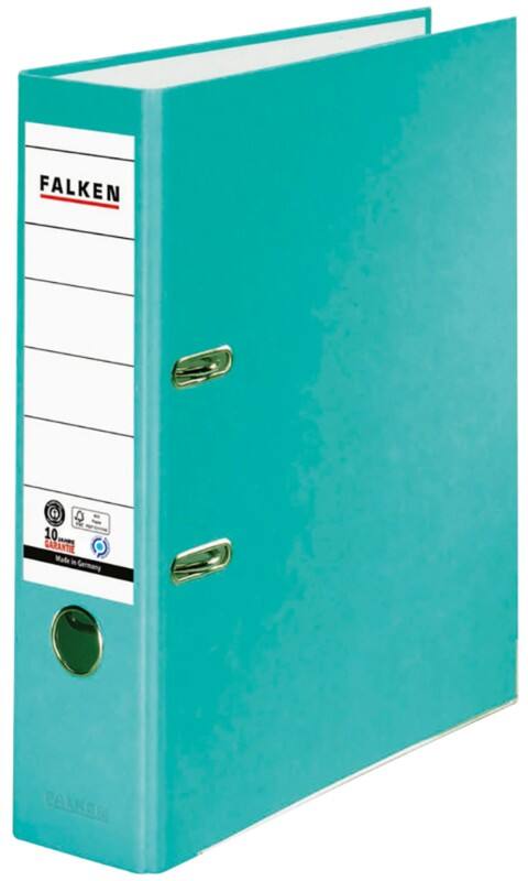 Falken Recycolor Ordner Breit A4 80 mm Türkis 2 Ringe 11285236 Kunststoff