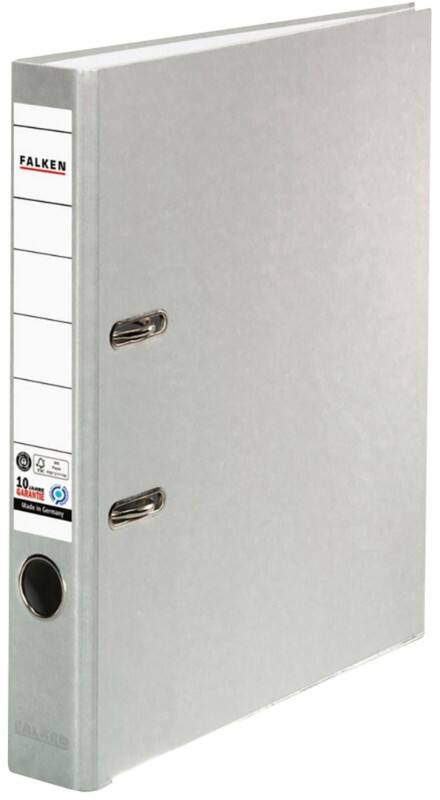 Falken Recycolor Ordner Schmal A4 50 mm Grau 2 Ringe S124714 Kunststoff Hochformat