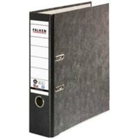 Falken Ordner A4 80 mm Schwarz 2 Ringe S80 Pappkarton Wolkenmarmor