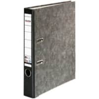 Falken Ordner A4 50 mm Schwarz 2 Ringe S80 Pappkarton Wolkenmarmor