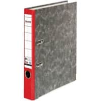 Falken Ordner A4 50 mm Rot 2 Ringe S80 Pappkarton Wolkenmarmor