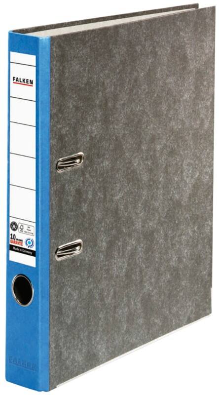 Falken Ordner Schmal A4 50 mm Blau 2 Ringe S50 Pappkarton Wolkenmarmor