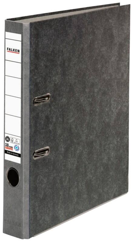 Falken Ordner Schmal A4 50 mm Grau 2 Ringe S50 Pappkarton Wolkenmarmor