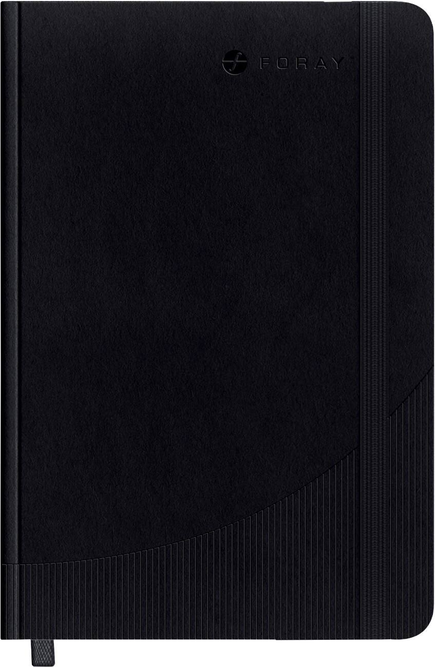 Foray Classic A4 Fallgebunden Schwarz Hardcover-Notizbuch Kariert 80 Blatt