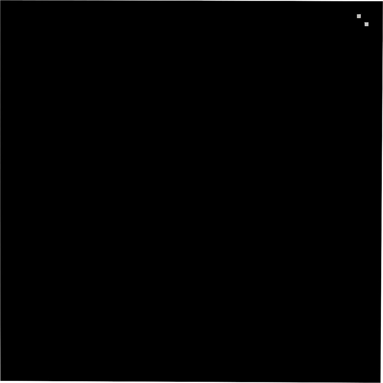 Franken Glasboard Magnetisch Schwarz 45 x 45 cm