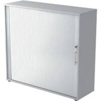 Hammerbacher Rollladenschrank Matrix Lichtgrau, Silber 1.200 x 400 x 1.100 mm