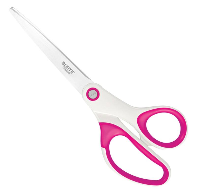 Leitz WOW Titan Qualitätsschere 5319 Rostfreier Stahl Pink, Weiß 205 mm