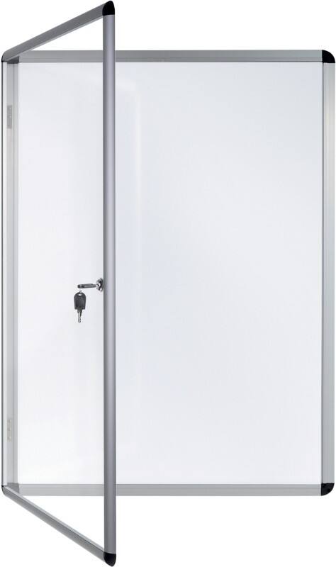Bi-Office Enclore Indoor Abschließbarer Schaukasten Magnetisch 4 x A4 abschließbar 50 (B) x 67,4 (H) cm Weiß