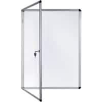 Bi-Office Enclore Indoor Abschließbarer Schaukasten Magnetisch 4 x A4 abschließbar 50 (B) x 67,4 (H) cm Weiß
