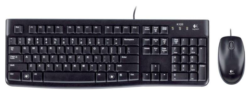 Logitech Tastatur-Maus-Set Verkabelt MK120 QWERTZ DE