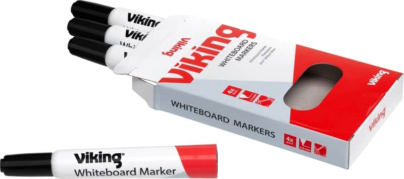 Viking WBM2.5 Non-permanent Whiteboard-Marker Schwarz Mittel Rundspitze 1 - 2,5 mm
