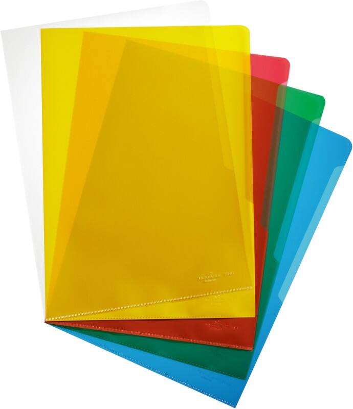 DURABLE Klarsichthülle A4 Färbig sortiert PP (Polypropylen) Langlebig & reißfest 100 Stück