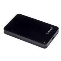 Intenso 2 TB Externes Tragbares Festplattenspeichergehäuse USB 3.0 Schwarz