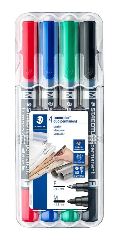 STAEDTLER Permanentmarker 348 Färbig sortiert 4 Stück
