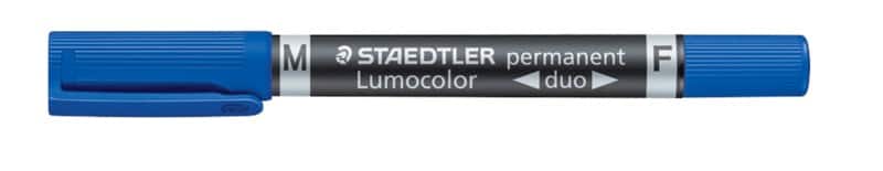 STAEDTLER Lumocolor Duo  348 Permanentmarker  Mittel Rundspitze 0,6 - 1,5 mm Blau Nachfüllbar