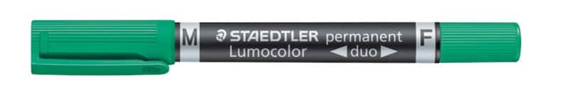 STAEDTLER Lumocolor Duo 348 Permanentmarker  Mittel Rundspitze 0,6 - 1,5 mm Grün Nachfüllbar