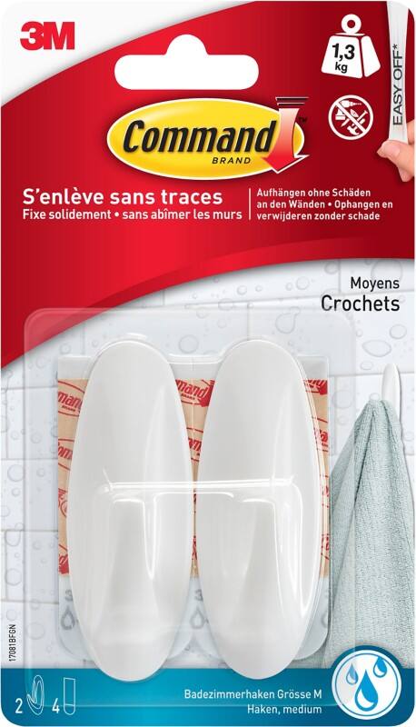 Command™ Klebehaken W17081 Weiß