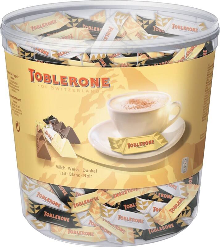 Toblerone Minis Dunkel, Milch, Weiß Schokolade 904 g