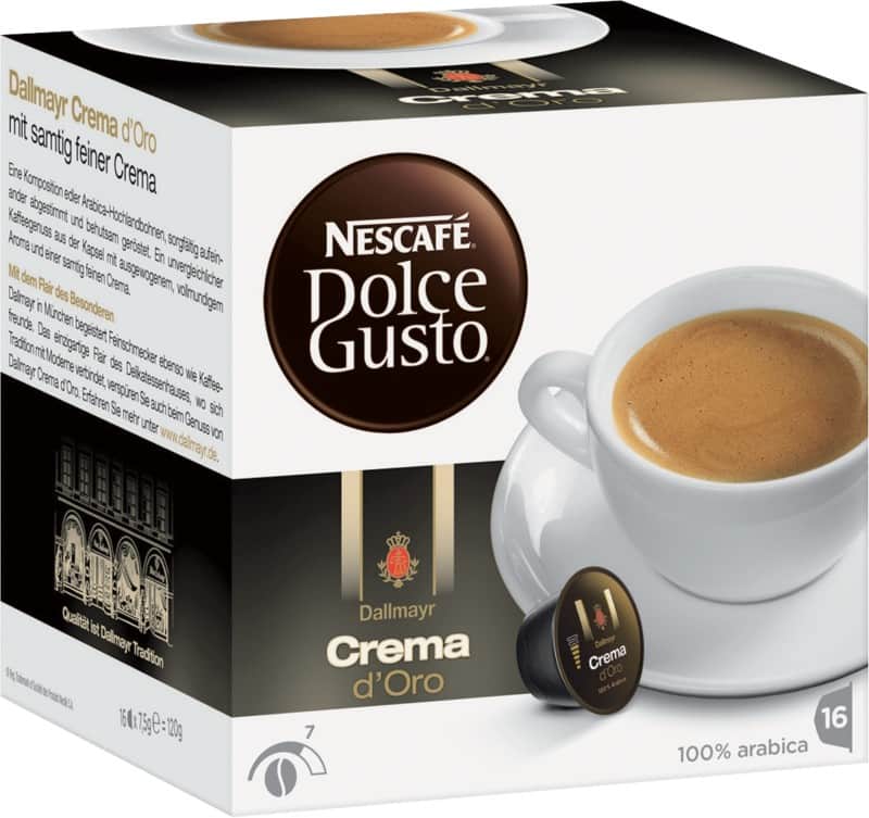 Nescafã© dolce gusto crema d'oro kaffeekapseln 16 stã¼ck ã  7. 5 g