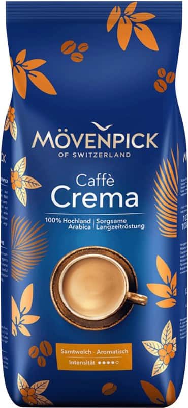 Mövenpick Caffé Crema Koffeinhaltig Kaffeebohnen Bohnen Cremig 1 kg