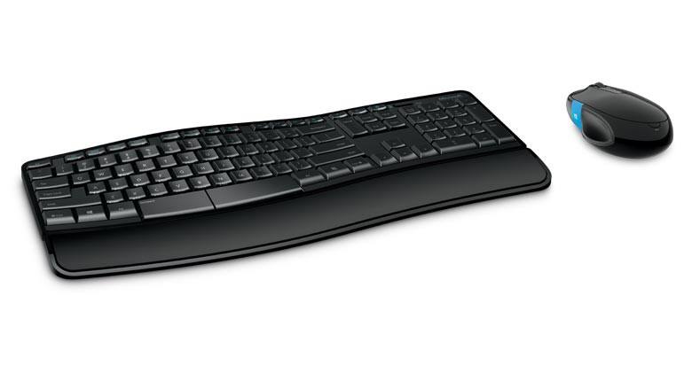 Microsoft Kabellose Tastatur und Maus Sculpt Comfort Desktop USB Nano Receiver QWERTZ DE Schwarz