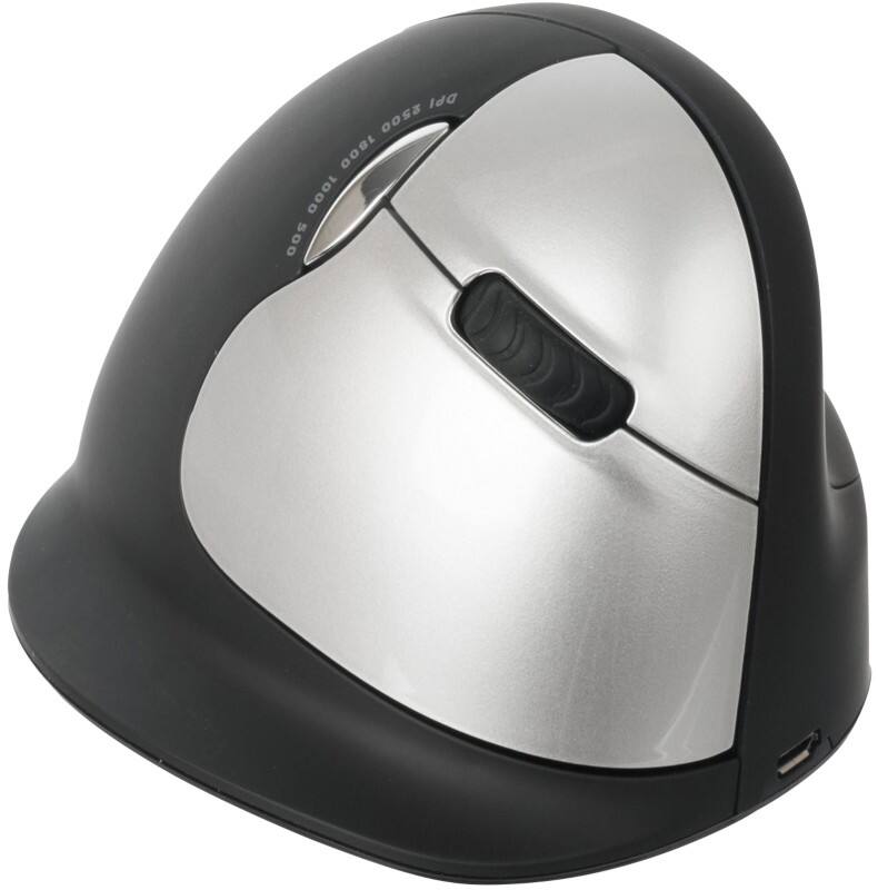 R-Go Tools Kabellose Ergonomische Optische Optische Maus HE Large Für Rechtshänder USB-A Nano Receiver Schwarz