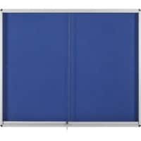 Bi-Office Exhibit Indoor Abschließbarer Schaukasten Nicht magnetisch 12 x A4 96,7 (B) x 92,6 (H) cm Blau
