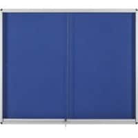 Bi-Office Exhibit Indoor Abschließbarer Schaukasten Non-Magnetisch 12 x A4 96,7 (B) x 92,6 (H) cm Blau
