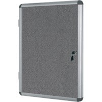 Bi-Office Enclore Indoor Abschließbarer Schaukasten Nicht magnetisch 9 x A4 72 (B) x 98,1 (H) cm Grau