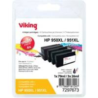 Kompatible Office Depot HP 950XL, 951XL Tintenpatrone C2P43AE Schwarz, Cyan, Magenta, Gelb 4 Stück