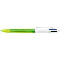 BIC 4 Colours Fluo Einziehbar Kugelschreiber Mehrfarbig 0.4 mm Mittel Kugelschreiber Nachfüllbar