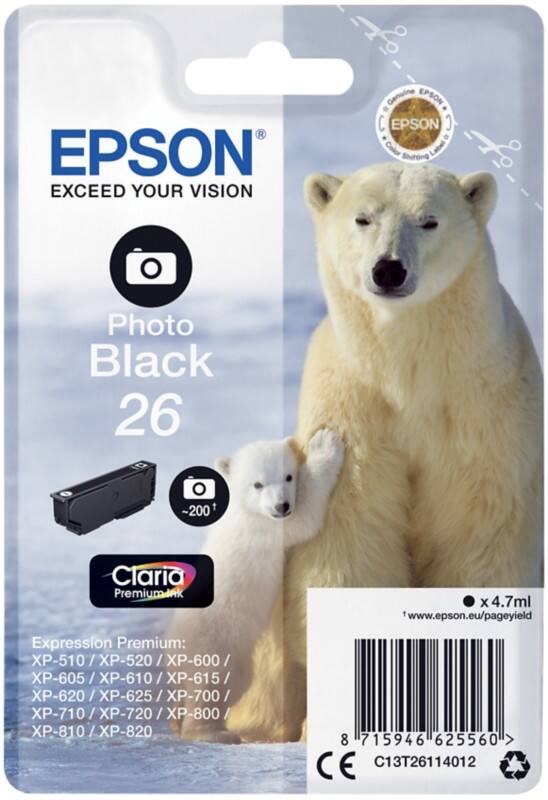 Epson 26 Original Tintenpatrone C13T26114012 Schwarz