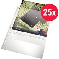 Bene Prospekthüllen DIN A4 Transparent 140 Mikron PP (Polypropylen) Öffnung Oben 11 Löcher 25 Stück