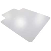 Office Depot rechteckige Stuhlmatte mit Lippe Teppichboden PVC 120 x 90cm Transparent